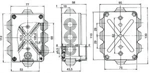 PVC Installationsgehäuse 130x95x58 IP55