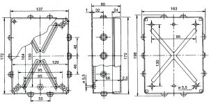 PVC Installationsgehäuse 198x163x80 IP 55