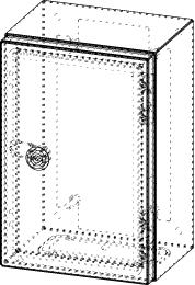 Gehäuse für Montageplatte 150x275mm Größe 200x300x155mm
