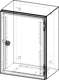 Gehäuse für Montageplatte 250x375mm Größe 300x400x210mm