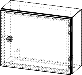 Gehäuse für Montageplatte 330x275mm Größe 380x300x155mm