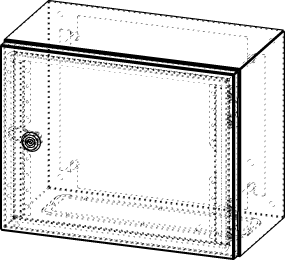 Gehäuse für Montageplatte 330x275mm Größe 380x300x210mm