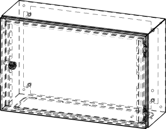 Gehäuse für Montageplatte 550x355mm Größe 600x380x210mm