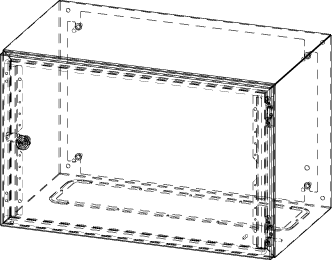 Gehäuse für Montageplatte 550x355mm Größe 600x380x350mm