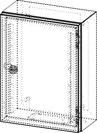Gehäuse für Montageplatte 250x375mm Größe 300x400x155mm
