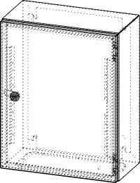 Gehäuse für Montageplatte 350x475mm Größe 400x500x210mm