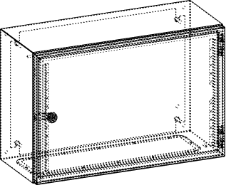 Gehäuse für Montageplatte 550x375mm Größe 600x400x250mm