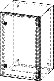 Gehäuse für Montageplatte 330x575mm Größe 380x600x350mm