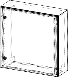 Gehäuse für Montageplatte 550x575mm Größe 600x600x210mm