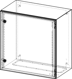 Gehäuse für Montageplatte 550x575mm Größe 600x600x350mm