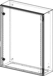 Gehäuse für Montageplatte 550x735mm Größe 600x760x210mm