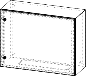 Gehäuse für Montageplatte 750x575mm Größe 800x600x300mm